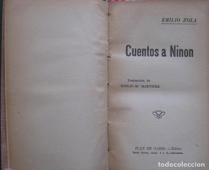 Libros antiguos: CUENTOS A NINON. EMILIO ZOLA (GASSO ca.1910) - Foto 2