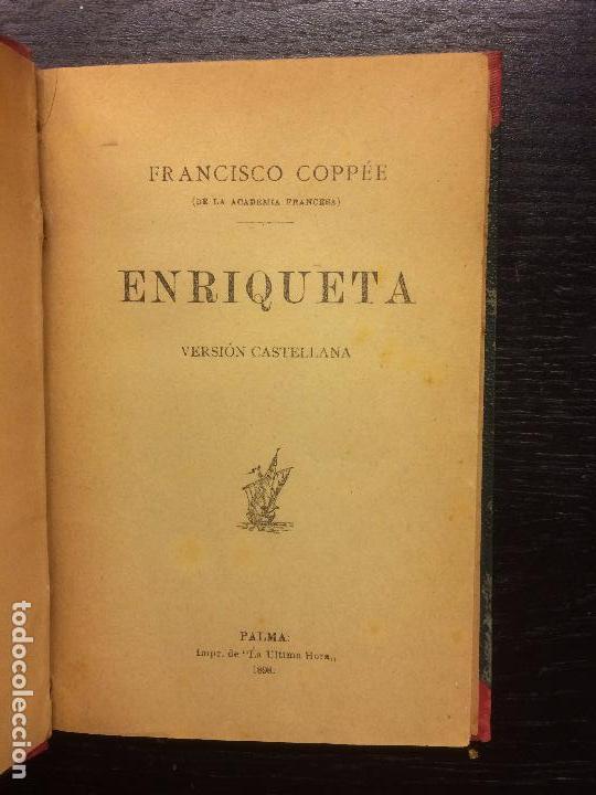 Libros antiguos: ENRIQUETA, FRANCISCO COPPEE - Foto 1