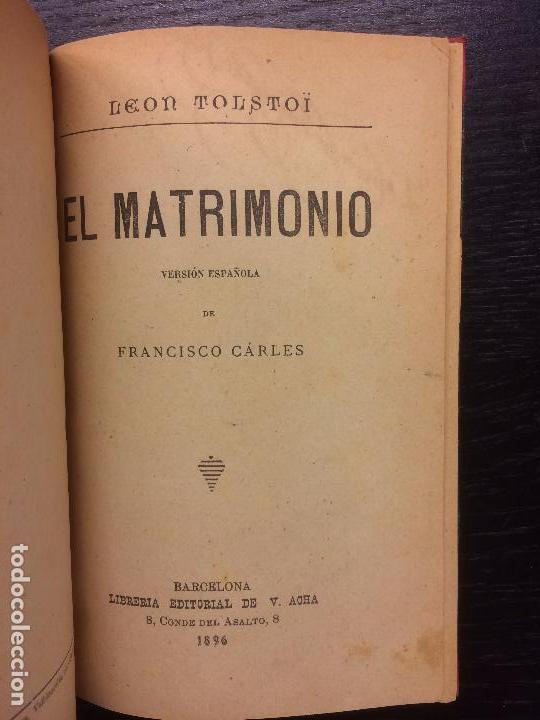 Libros antiguos: EL MATRIMONIO, LEON TOLSTOI - Foto 1
