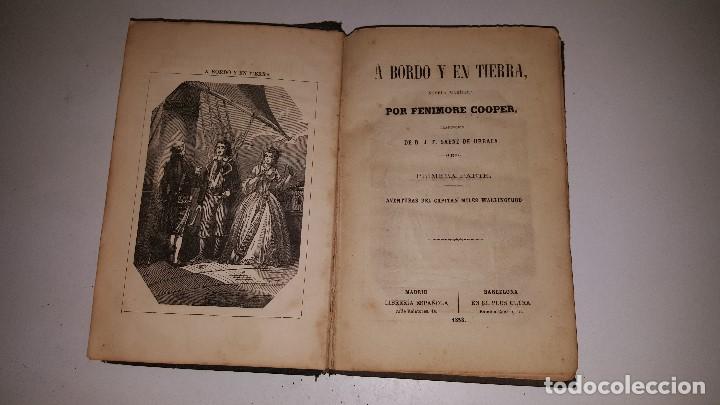 Libros antiguos: A BORDO Y EN TIERRA - FENIMORE COOPER - 1858 - Foto 1