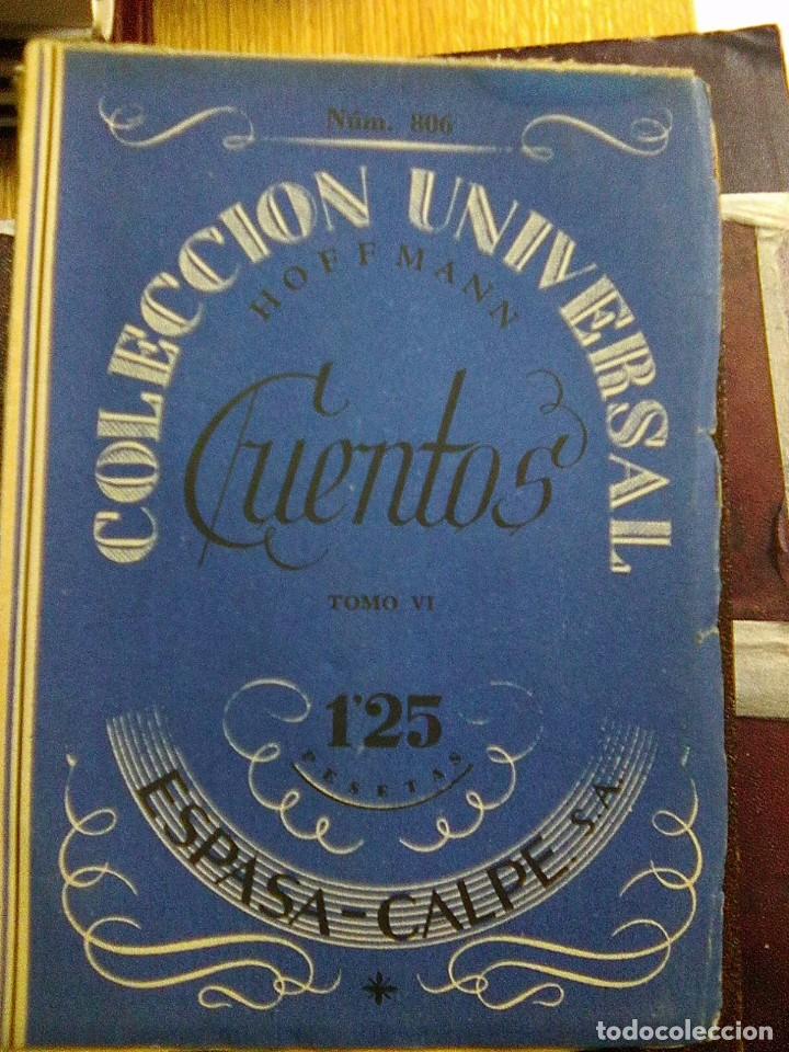 Libros antiguos: Hoffmann, E.T.A. - Cuentos VI . El mayorazgo (Espasa Calpe, 1946) - Foto 1
