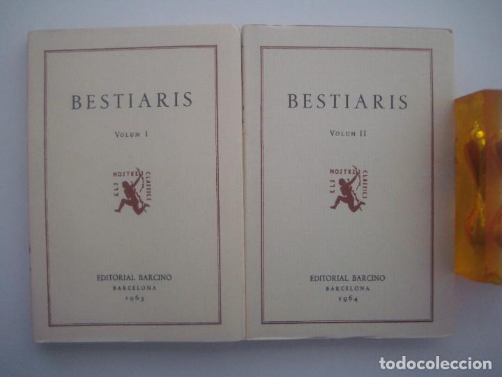 Libros antiguos: BESTIARIS. 2 TOMOS. EDITORIAL BARCINO. 1963. - Foto 1