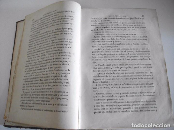 Libros antiguos: LOS CUARENTA Y CINCO DE ALEJANDRO DUMAS 1859 - Foto 6