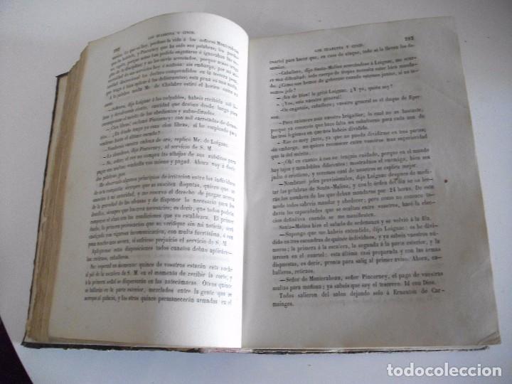 Libros antiguos: LOS CUARENTA Y CINCO DE ALEJANDRO DUMAS 1859 - Foto 7