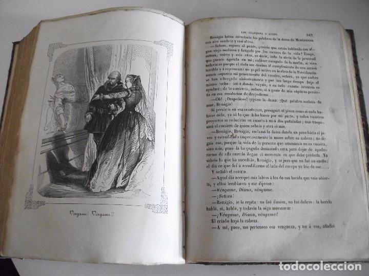 Libros antiguos: LOS CUARENTA Y CINCO DE ALEJANDRO DUMAS 1859 - Foto 8