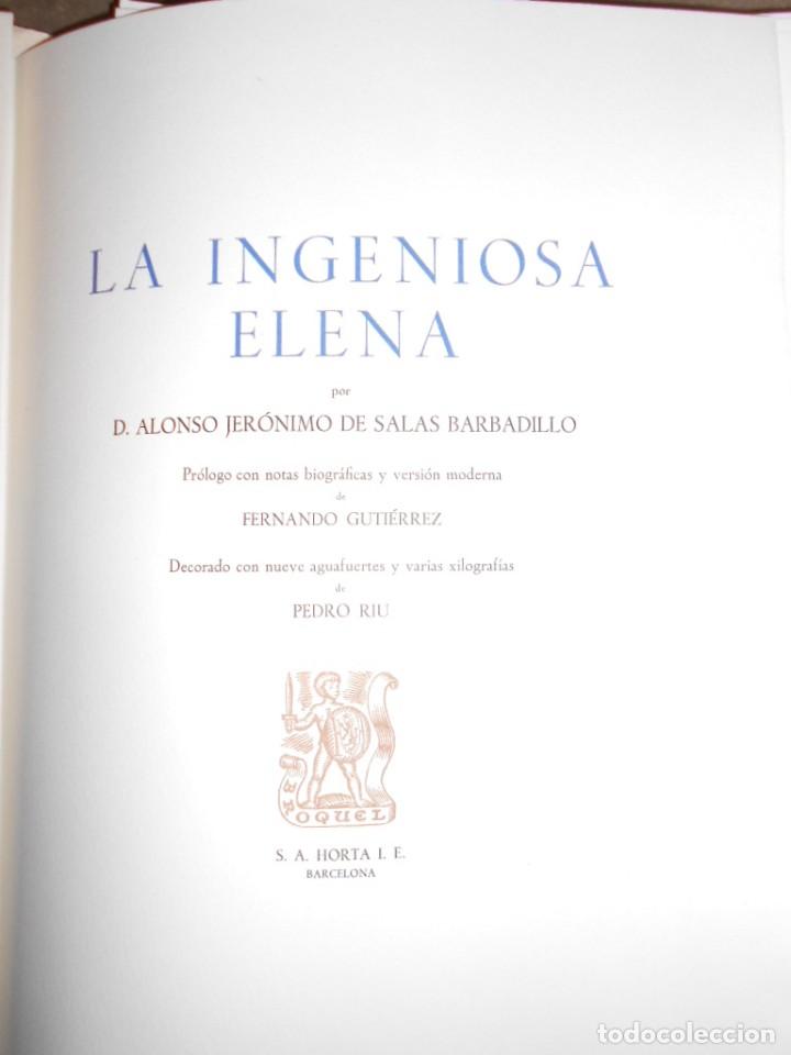 Libros antiguos: La Ingeniosa Elena. Alonso Jer&oacute;nimo de Salas Barbadillo. - Foto 2