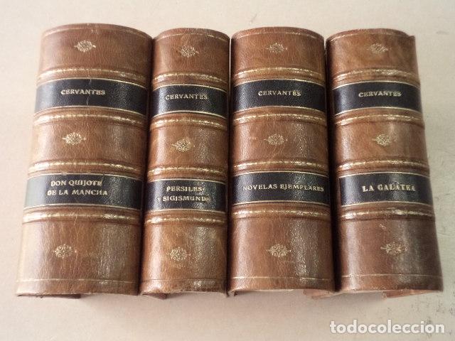 Libros antiguos: OBRAS DE CERVANTES - 4 TOMOS - A&Ntilde;O 1880-1883 - Foto 1