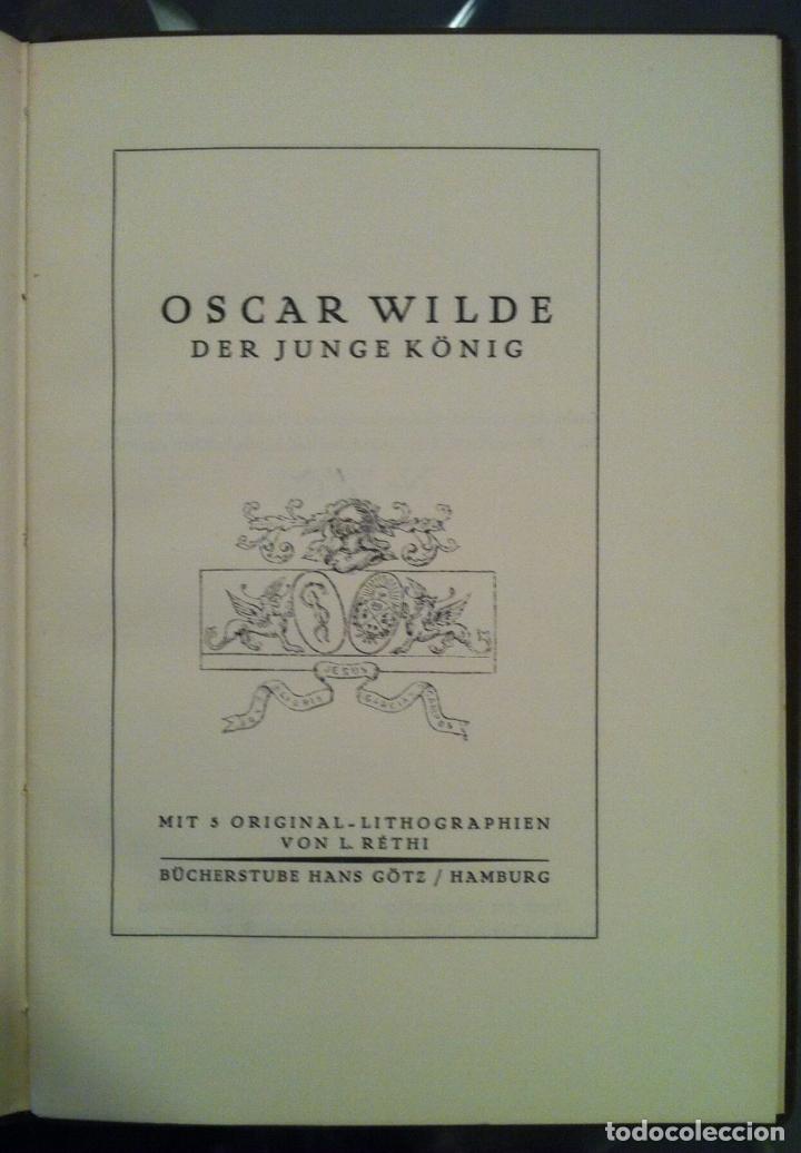 Libros antiguos: Oscar Wilde & Lili R&eacute;thi. Der junge K&ouml;nig. 1925 - Foto 2