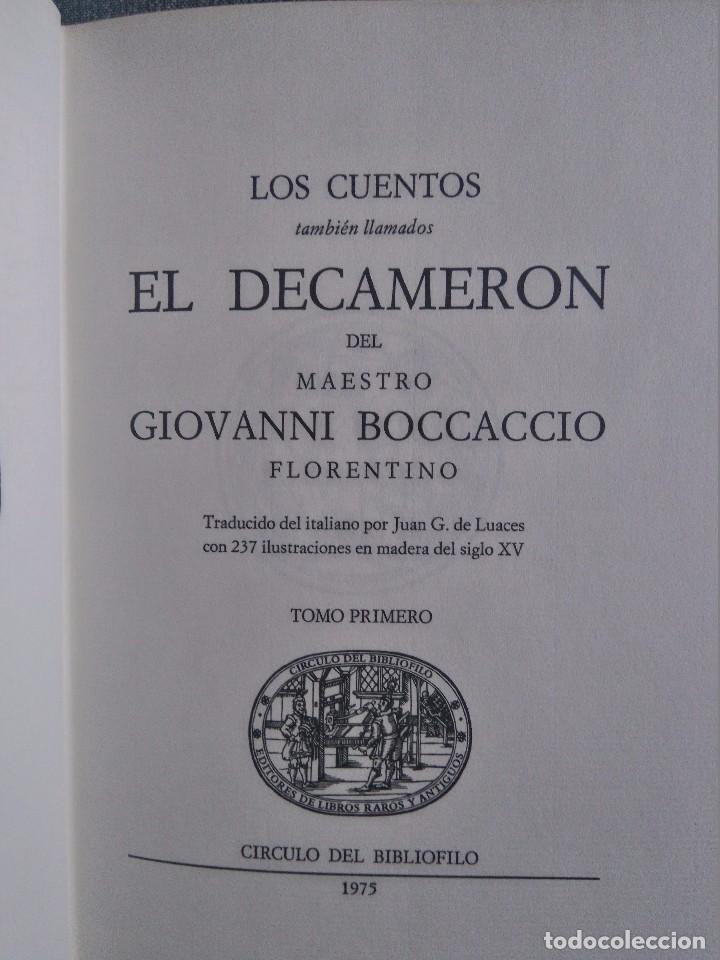Libros antiguos: EL DECAMERON 3 tomos GIOVANNI BOCCACCIO. 1975 - Foto 6