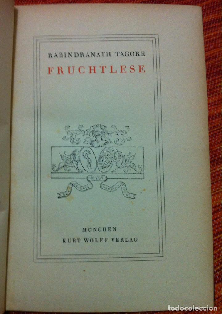 Libros antiguos: Rabindranath Tagore. Fruchtlese. 1921 - Foto 2