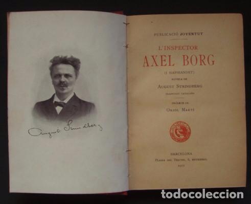 Libros antiguos: Linspector Axel Borg (novela) - STRINDBERG, August. 1902 - Foto 1