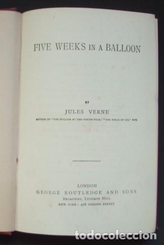 Libros antiguos: Five Weeks In a Balloon - VERNE, Jules - Foto 2