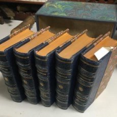 Libros antiguos: QUIJOTE,GALATEA, NOVELAS EJEMPLARES,PERSILES, OBRAS COMPLETAS MIGUEL CERVANTES 1880 MINIATURA 13X9
