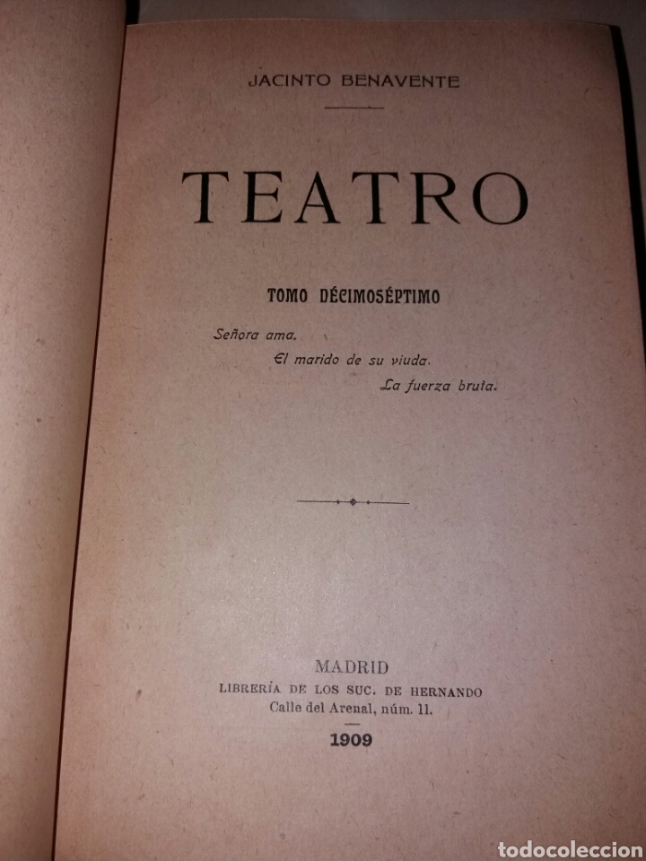 Libros antiguos: JACINTO BENAVENTE - TEATRO - Foto 8