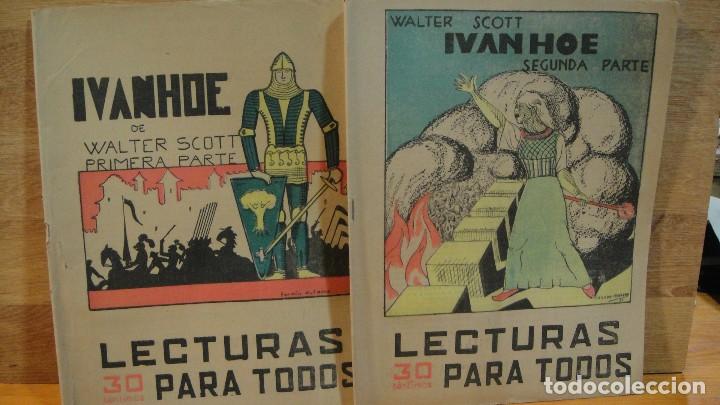 Libros antiguos: ivanhoe - 1&ordf; y 2&ordf; parte  - serie lecturas para todos - Foto 1