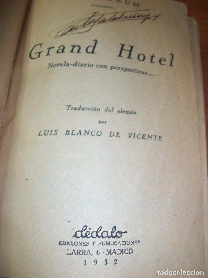 Libros antiguos: Grand Hotel. Vicki Baum. 1932 - Foto 1