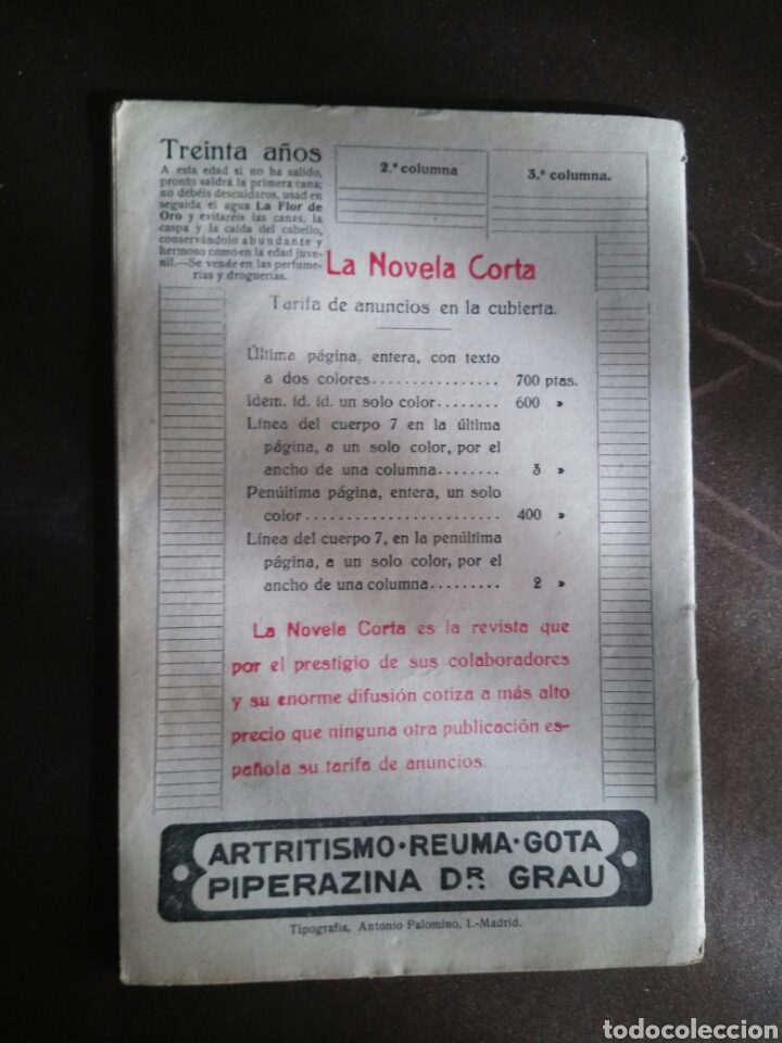 Libros antiguos: La novela corta. La Dama de Urtubi. Pio Baroja - Foto 2