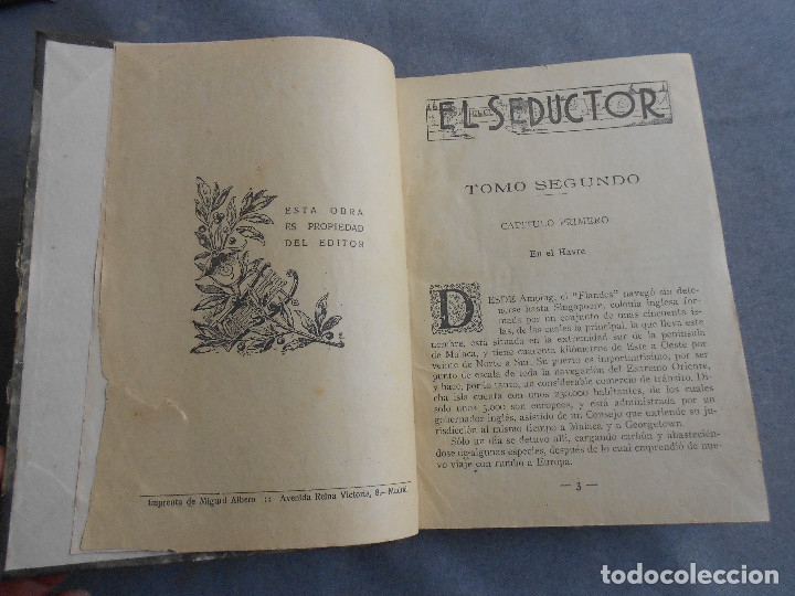 Libros antiguos: EL SEDUCTOR. DOS TOMOS - Foto 9