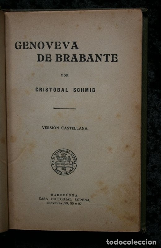 Libros antiguos: GENOVEVA DE BRABANTE - SCHMID, Crist&oacute;bal .- - Foto 5