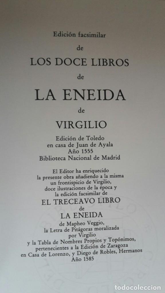 Libros antiguos: LA ENEIDA, (EDICION FACSIMILAR DE LOS DOCE LIBROS) - VIRGILIO - Foto 6
