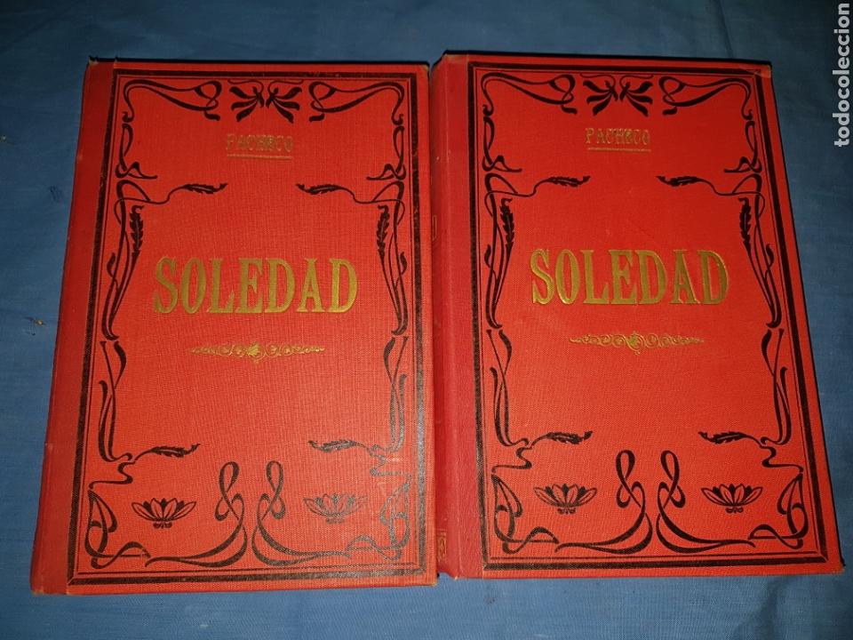 Libros antiguos: Novela Soledad 2 tomos 1880 Pacheco - Foto 1