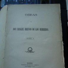 Libros antiguos: LIBRO. OBRAS DE BRETON, TOMO V, POESÍAS, OBRAS, RELATOS. 1884.. Lote 131793370