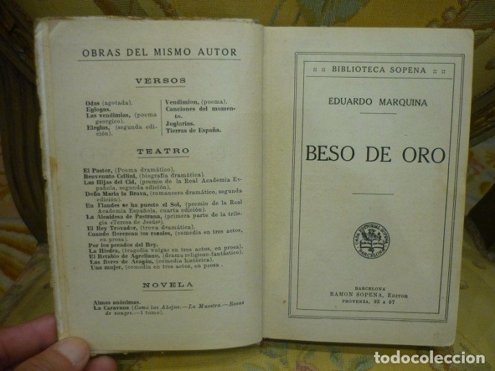 Libros antiguos: BESO DE ORO, DE EDUARDO MARQUINA. - Foto 4