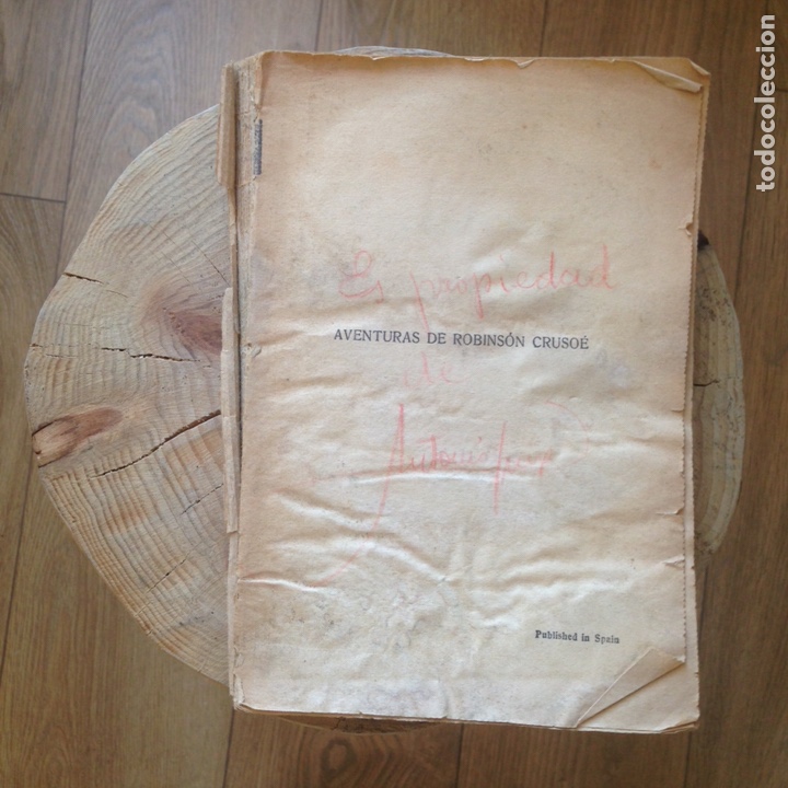 Libros antiguos: 1936 Aventuras de Robinson Crusoe - Foto 3