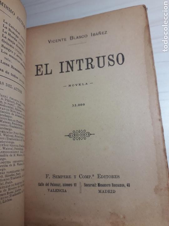 Libros antiguos: El intruso - Blasco Ib&aacute;&ntilde;ez - Foto 4