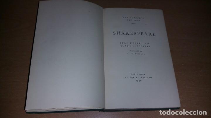 Libros antiguos: Classics del mon SHAKESPEARE VOLUM 1 ED. BARCINO ANY 1930 - Foto 3