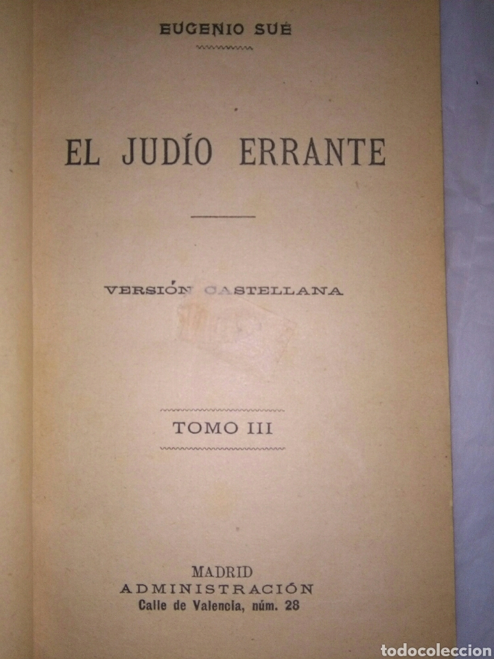 Libros antiguos: El judio errante,Egenio de Sue - Foto 4