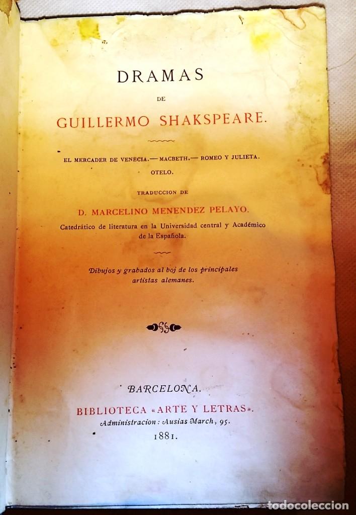 Libros antiguos: Libro de William Shakespeare, 1881 - Foto 2