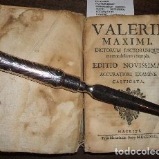 Libros antiguos: VALERII MAXIMI - VALERII MAXIMI, DICTORUM FACTORUMQUE MEMORABILIUM EXEMPLA. EDITIO NOVISSIMA, ACCURA. Lote 151766994