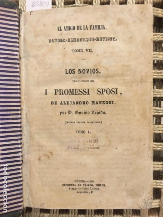 Libros antiguos: LOS NOVIOS, ALEJANDRO MANZONI, 1859 - Foto 1