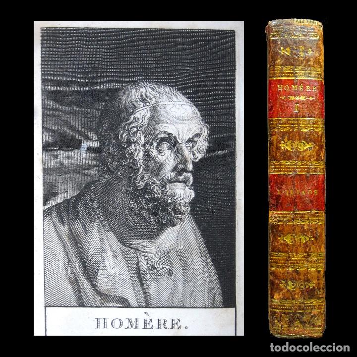 Libros antiguos: Año 1819 La Ilíada de Homero Grabado frontispicio a plena página Edición parisina Antigua Grecia - Foto 21 - 153630022