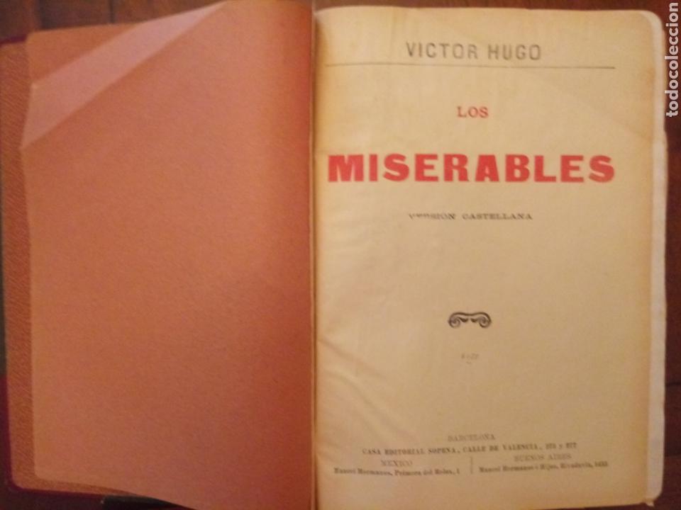 Libros antiguos: Libro LOS MISERABLES VICTOR HUGO. Casa editorial sopena - Foto 5