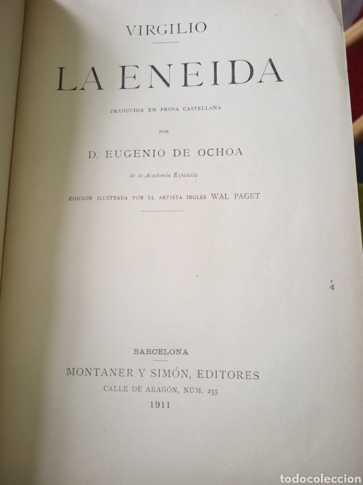 Libros antiguos: La Eneida. P.Virgilio Mar&oacute;n. - Foto 4