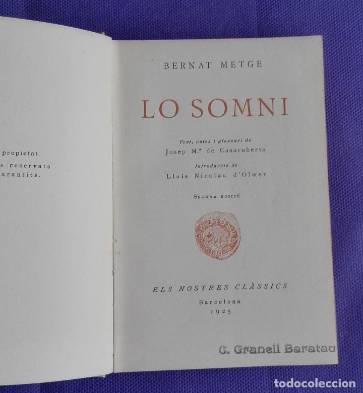 Libros antiguos: Lo Somni - Foto 4