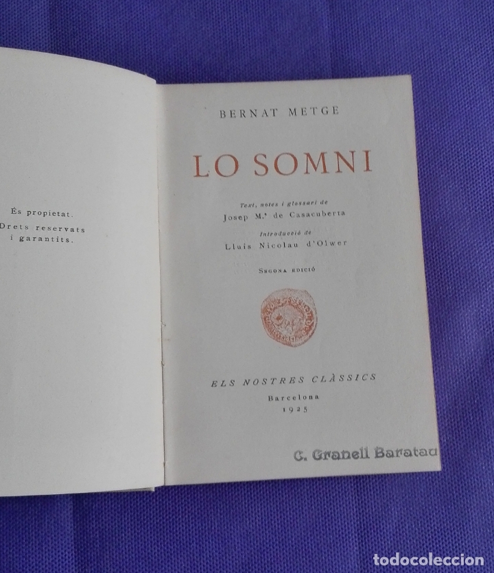 Libros antiguos: Lo Somni - Foto 5