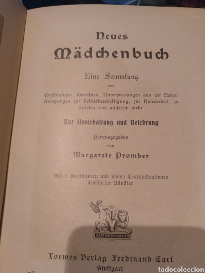 Libros antiguos: 1917. Neues madchenbuch - Foto 2