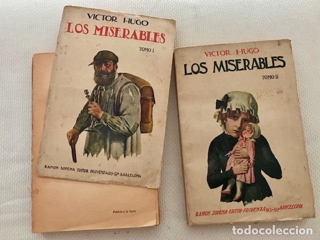 Libros antiguos: Victor Hugo: Los miserables (2 tomos). Sopena, 1935 - Foto 2