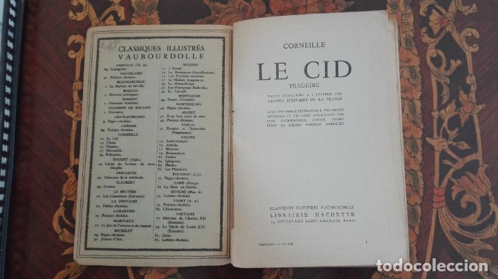 Libros antiguos: Corneille Le Cid 1935 - Foto 2