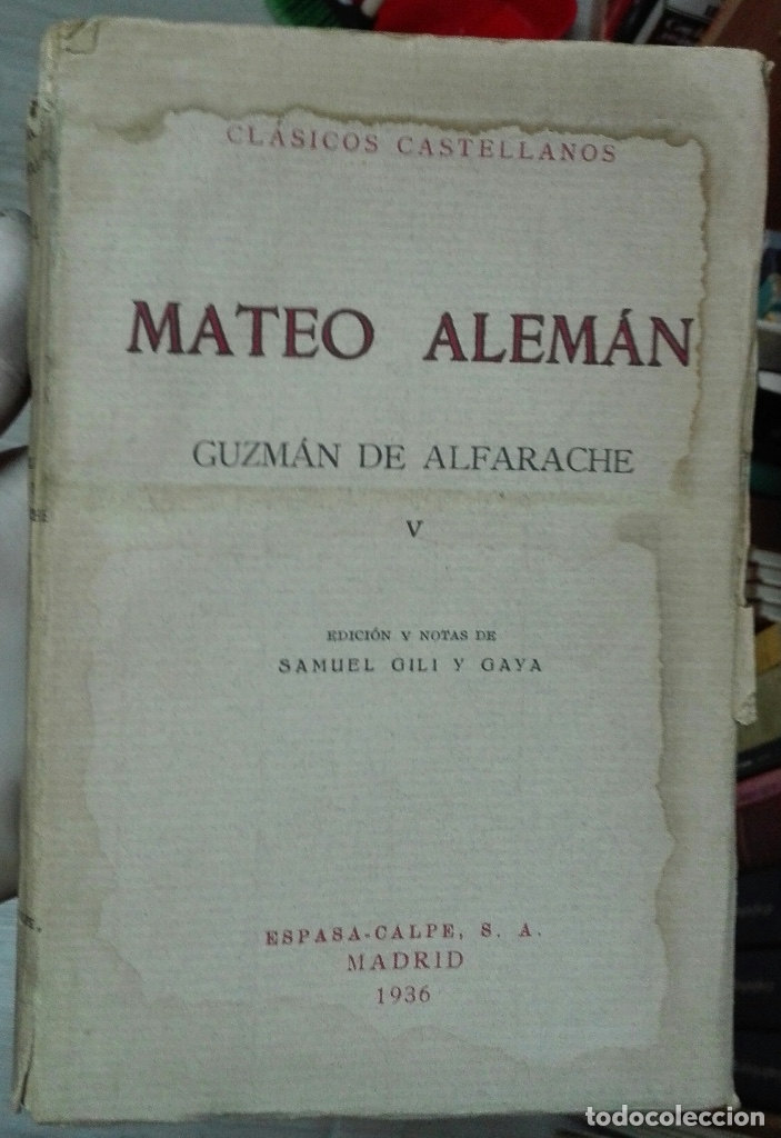 Libros antiguos: Mateo Alem&aacute;n. Guzm&aacute;n de Alfarache V. 1936 - Foto 1