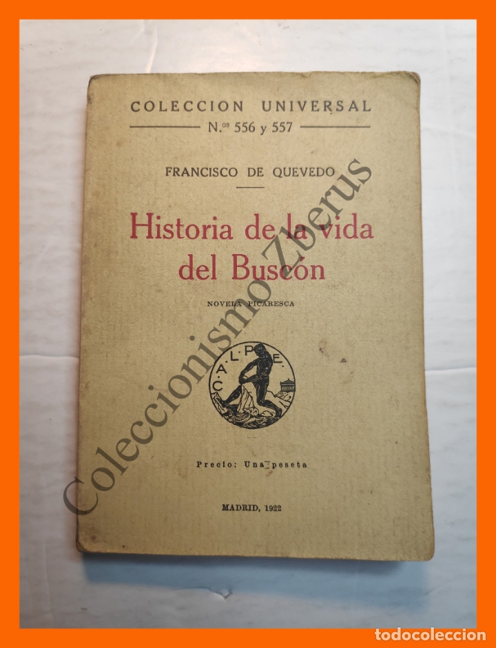 Historia De La Vida Del Buscon Francisco De Q Buy Old Classical Books At Todocoleccion