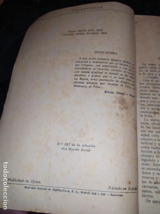 Libros antiguos: LA CLAVARIESA RAFAEL P&Eacute;REZ Y P&Eacute;REZ - Foto 4