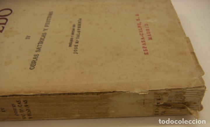 Libros antiguos: Quevedo - IV Obras Sat&iacute;ricas y Festivas - Foto 4