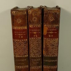 Libros antiguos: OEUVRES COMPLÈTES DE J.-J. ROUSSEAU. 3 TOMOS. PARÍS. 1819/20.. Lote 297492313
