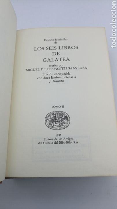 Libros antiguos: Galatea de Miguel de Cervantes Facs&iacute;mil de gran calidad - Foto 2