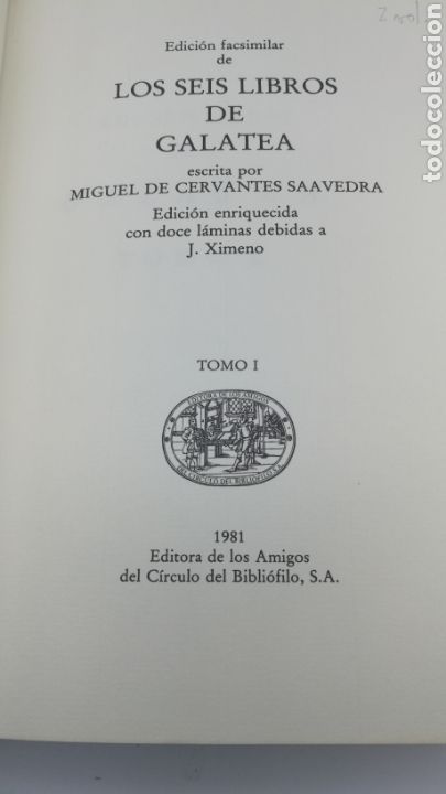Libros antiguos: Galatea de Miguel de Cervantes Facs&iacute;mil de gran calidad - Foto 3