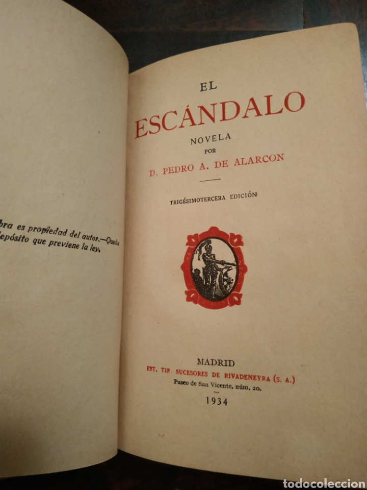 Libros antiguos: El esc&aacute;ndalo, Alarc&oacute;n - Foto 3
